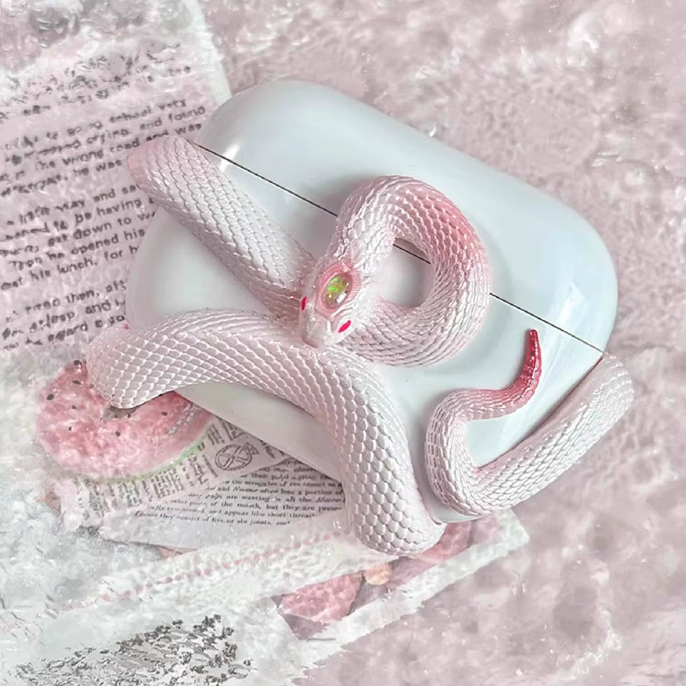 Creative 3D Snake Wireless Bluetooth Earphone Case for Air Pods Pro/Pro 2/Air Pods 3 Anti-Fall and Anti-Shock Halloween Gift