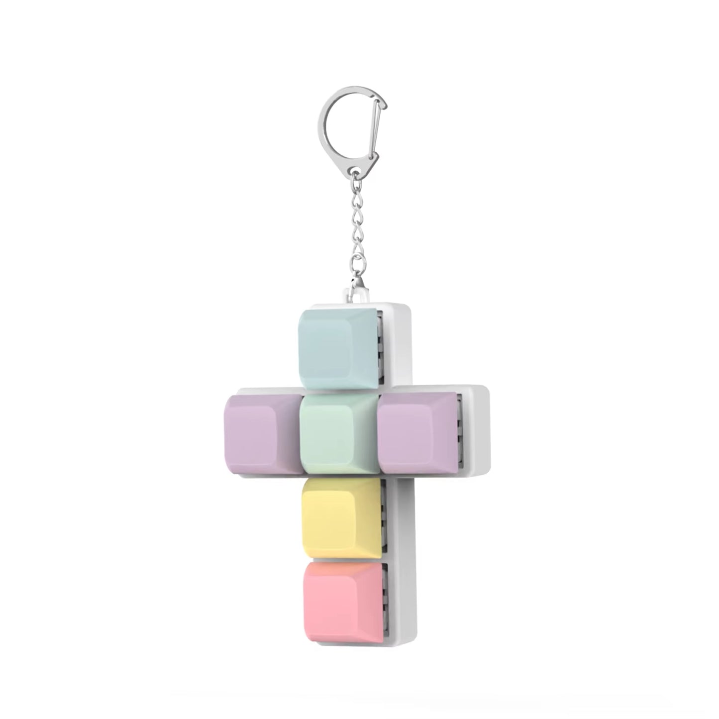 Keyboard Key Toy Party Stress Relief DIY Fidget Button Keycap Fidget Keychain Keyboard Keychain Toys Finger Keyboard Caps Toy