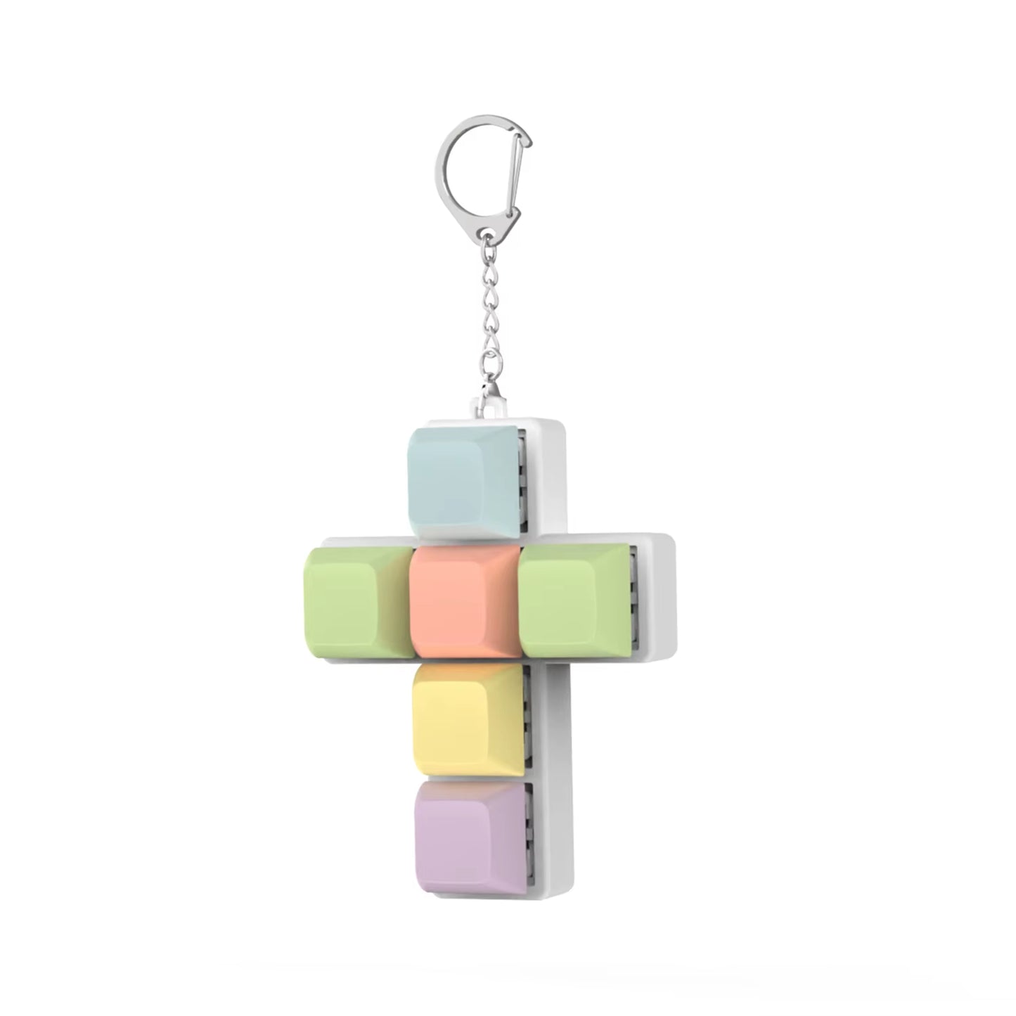 Keyboard Key Toy Party Stress Relief DIY Fidget Button Keycap Fidget Keychain Keyboard Keychain Toys Finger Keyboard Caps Toy