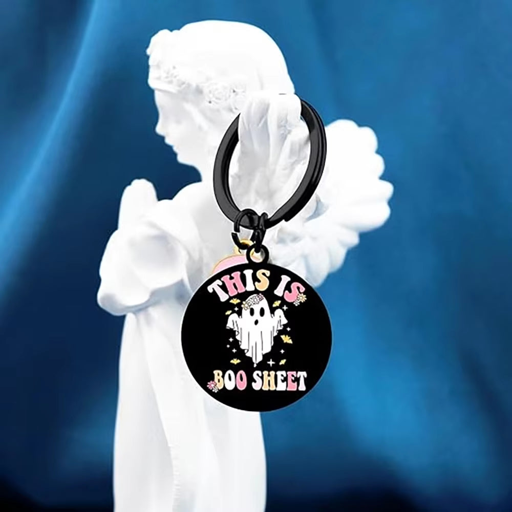 3Pcs Halloween Ghost Keychain Spooky Boo Basket Stuffers Gothic Birthday Gift for Women Kid Stuff Halloween Party Decor Supplies