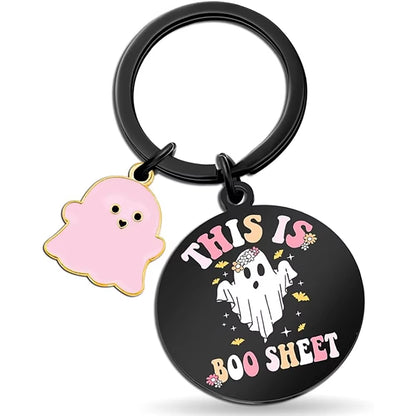 3Pcs Halloween Ghost Keychain Spooky Boo Basket Stuffers Gothic Birthday Gift for Women Kid Stuff Halloween Party Decor Supplies