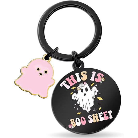 3Pcs Halloween Ghost Keychain Spooky Boo Basket Stuffers Gothic Birthday Gift for Women Kid Stuff Halloween Party Decor Supplies