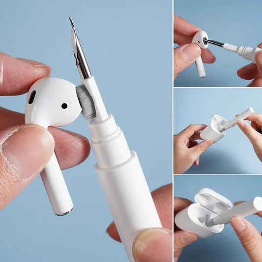 Bluetooth Earbuds Cleaning Pen for Air-Pods, Air-Pods Pro 1 2, Portable 3 in 1 Wireless Earphone Case Cleaning Tools Kit Cleaning Brush