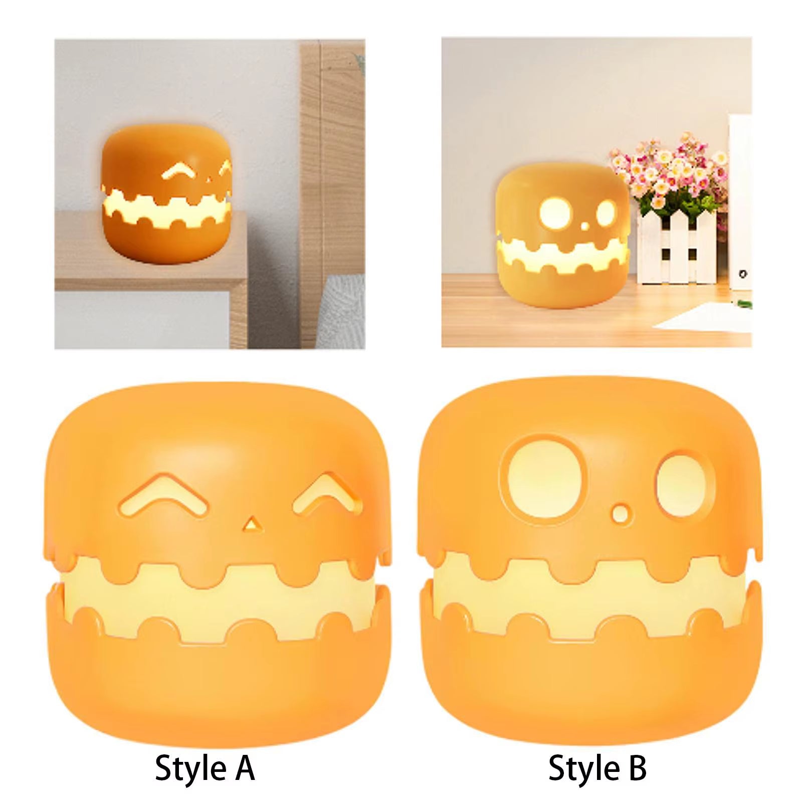 Halloween Pumpkin Lights Ornaments Nursery Night Light for Kids Mini Pumpkin LED Lantern for Party Yard Holiday Halloween Decor