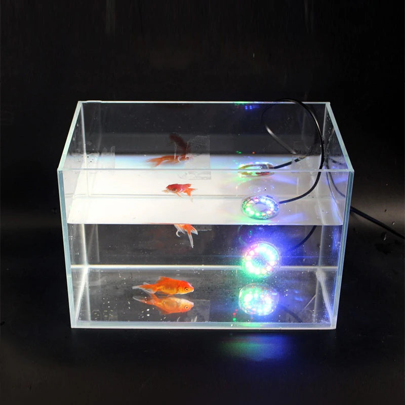 RGB Led Fish Tank Light Aquarium Light Fishing Light Waterproof Underwater Light LED Ocean Light Fountain Decor Diving Light