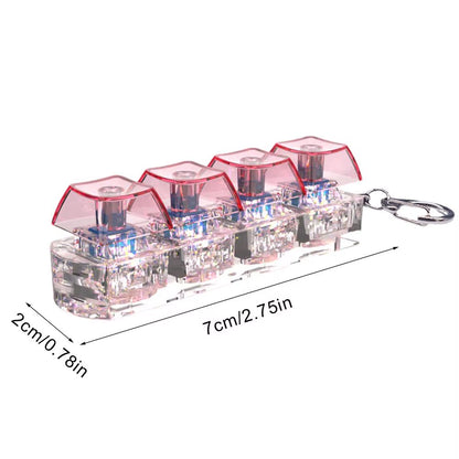 Keyboard Key Toy Party Stress Relief DIY Fidget Button Keycap Fidget Keychain Keyboard Keychain Toys Finger Keyboard Caps Toy