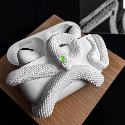 Creative 3D Snake Wireless Bluetooth Earphone Case for Air Pods Pro/Pro 2/Air Pods 3 Anti-Fall and Anti-Shock Halloween Gift