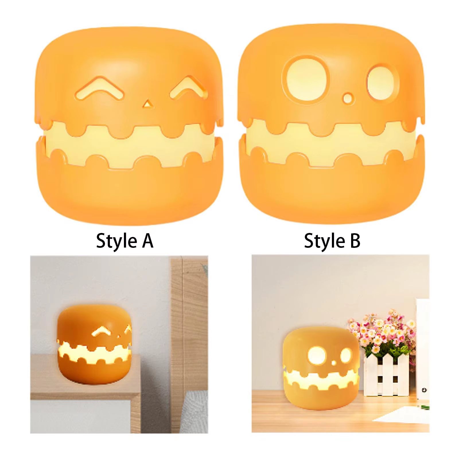 Halloween Pumpkin Lights Ornaments Nursery Night Light for Kids Mini Pumpkin LED Lantern for Party Yard Holiday Halloween Decor