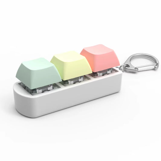 Keyboard Key Toy Party Stress Relief DIY Fidget Button Keycap Fidget Keychain Keyboard Keychain Toys Finger Keyboard Caps Toy