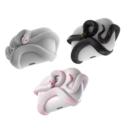 Creative 3D Snake Wireless Bluetooth Earphone Case for Air Pods Pro/Pro 2/Air Pods 3 Anti-Fall and Anti-Shock Halloween Gift